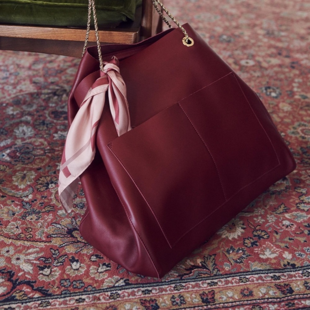 Sezane Burgundy Bag